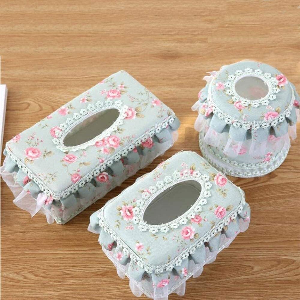 Elegant European Pastoral Lace Paper Napkin Dispenser - Creative Rectangle Tissue Box Cover for Desktop Decor | Multi-Function Facial Tissue Holder | Perfect for Home, Office, and Restaurant Use