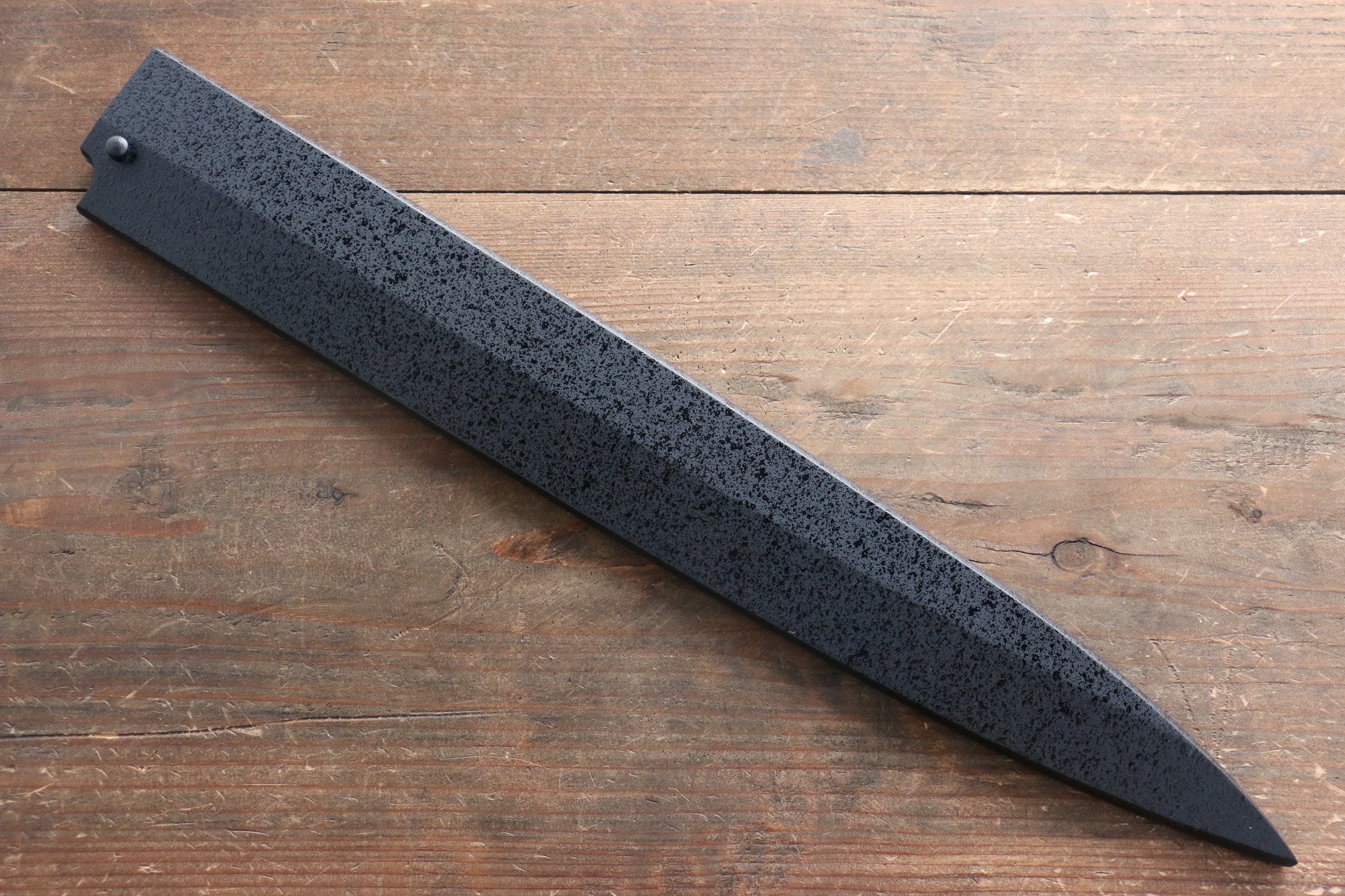 Premium Kuroishime Saya Sheath for 330mm Yanagiba Sashimi Knife - Handcrafted Plywood Pin - Perfect for Japanese Kitchen, Sushi Chefs & Home Cooking Enthusiasts