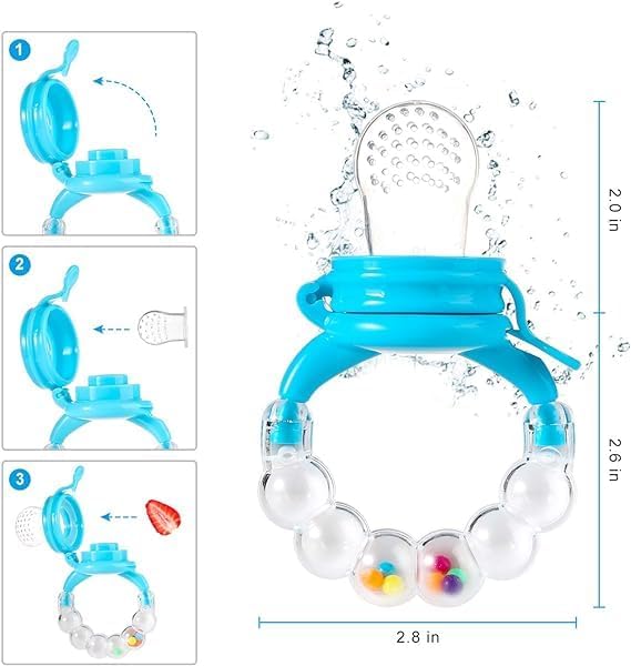 Kritiu Baby Teether and Rattle Set - BPA-Free Silicone Teething Toy for Infants 0-12 Months - Soothing Gum Relief with Fun Rattle Sounds - Perfect for Home, Travel, and Daycare (Red & White)