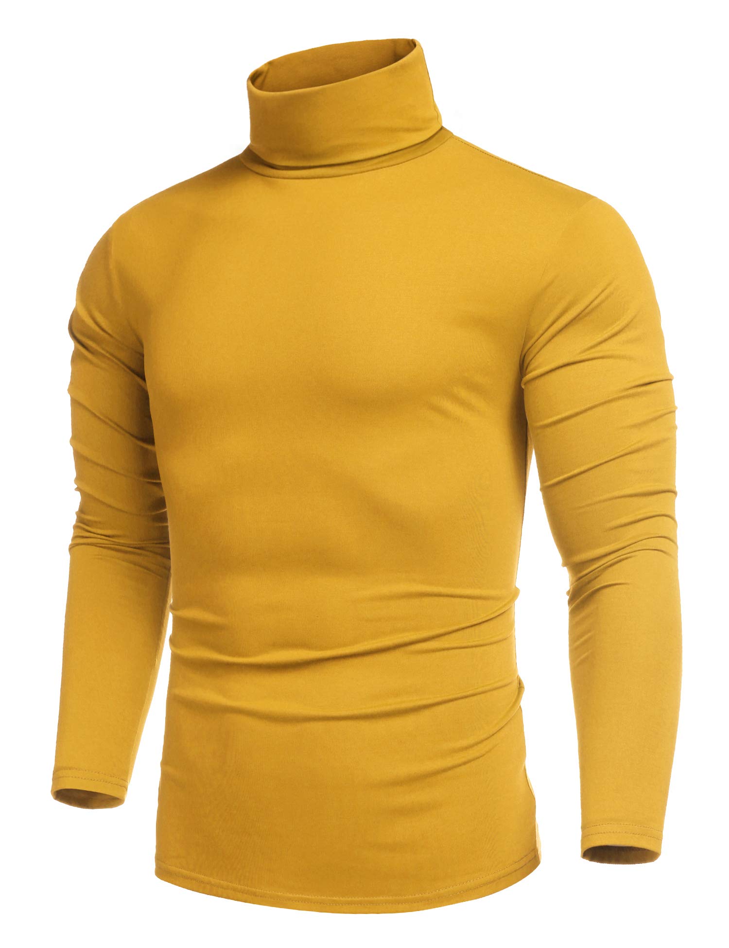 COOFANDY Men's Slim Fit Turtleneck T-Shirt - Lightweight Cotton Casual Pullover for Everyday Wear | Office, Date Night & Fall Layering Essential