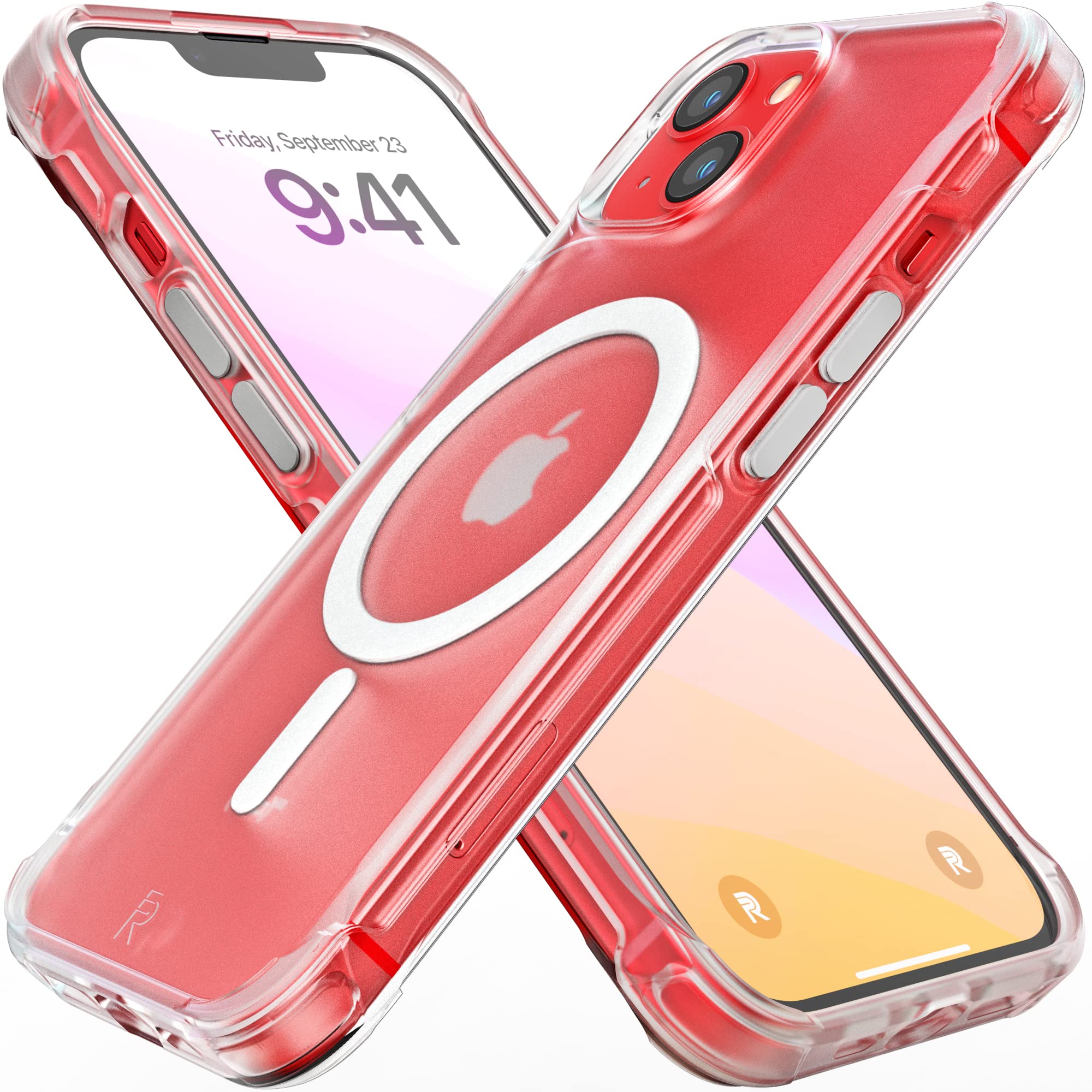 REBEL Clear iPhone 13 Case [Frosted Series Gen-3] - MagSafe Compatible Protective Cover with Translucent Matte Finish, Shockproof Bumpers & Metal Buttons | Slim Fit Grip for 6.1 Inch iPhone 13 (2021 Model) | Perfect for Everyday Protection & Wireless Charging