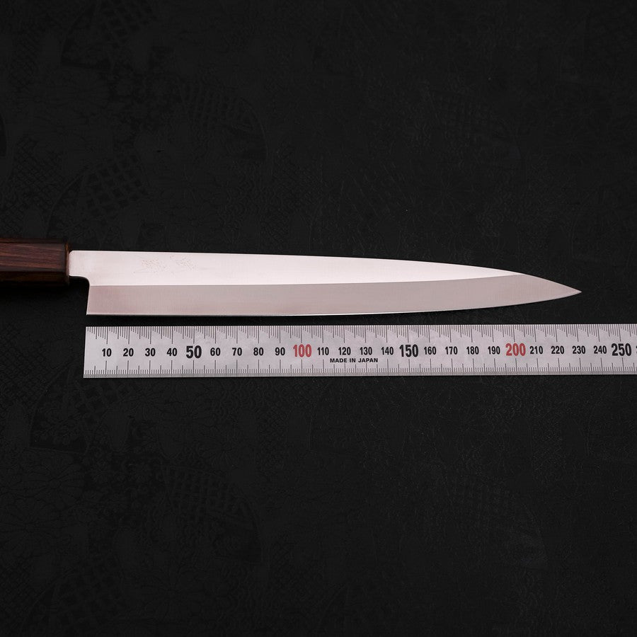 Premium Japanese Yanagiba Sushi Knife - AUS 8 Stainless Steel Blade with Polished Sumi Urushi Handle (240mm) - Perfect for Sushi Chefs & Japanese Cuisine Preparation