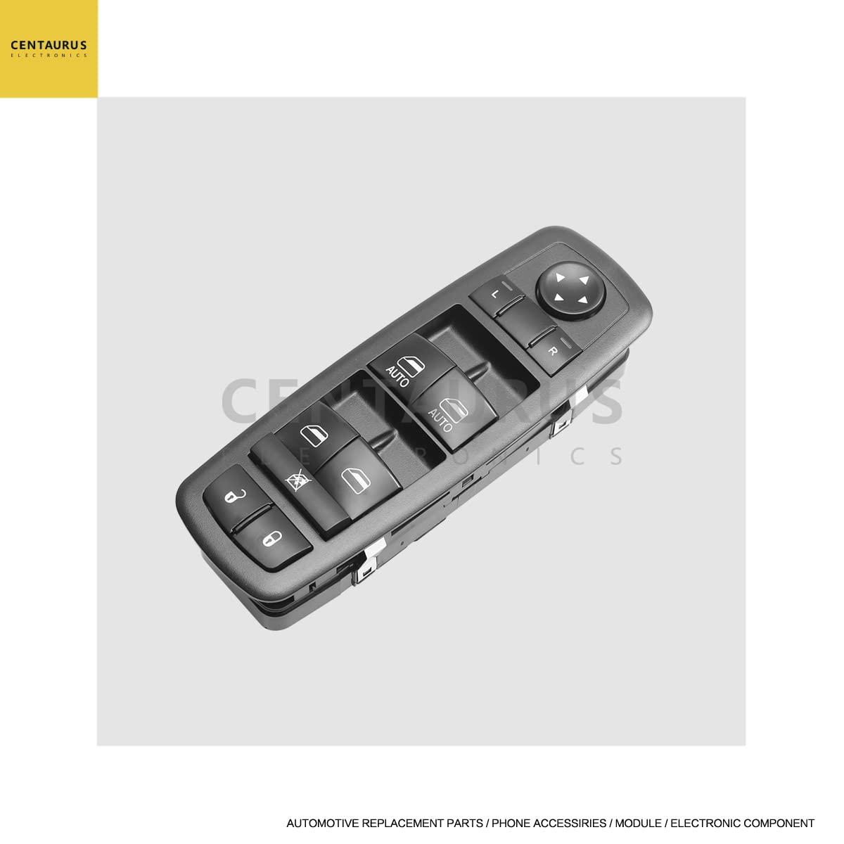 CENTAURUS Master Power Window Switch - Front Left Driver Side Replacement for 2011-2019 Dodge 200 300 Charger & Jeep Cherokee (Part# 68139805AB 68231805AA 68271206AB 68139805AD) - Easy DIY Installation for Car Window Control Repair