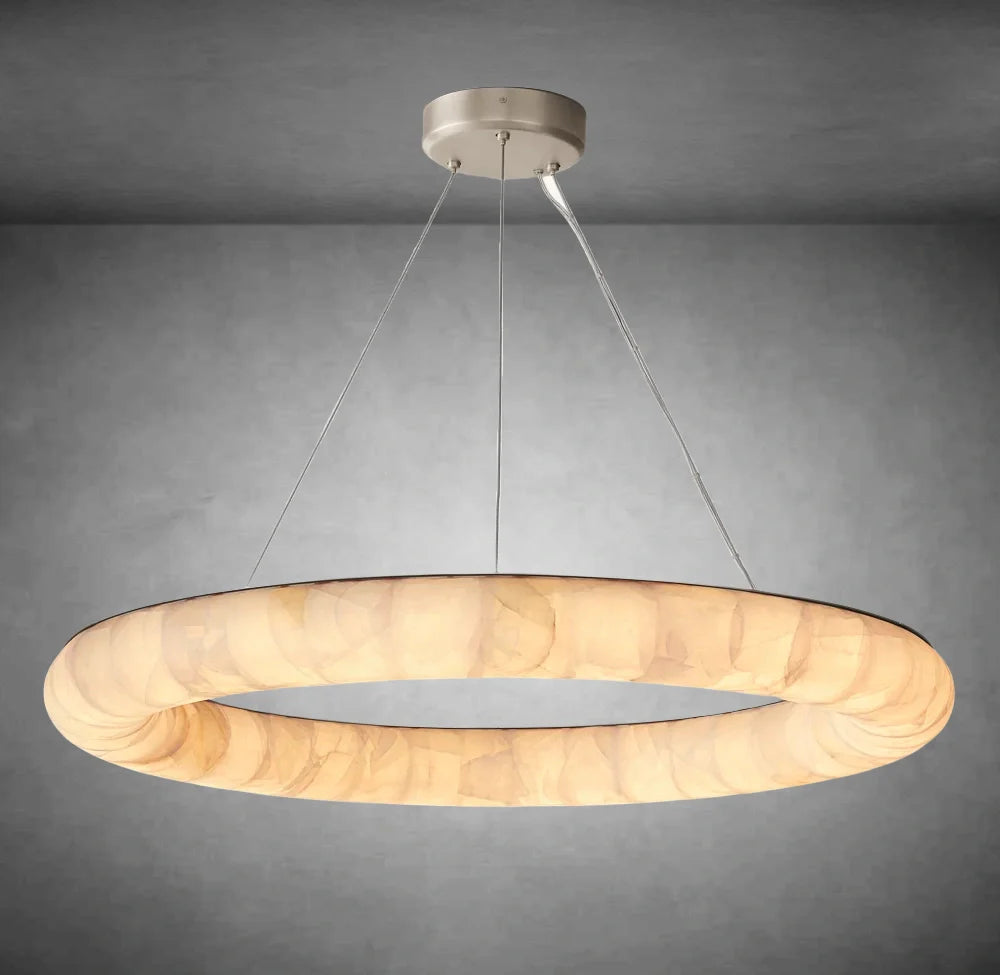 Maurice Lisse Round Crystal Chandelier - Modern Elegant Ceiling Light Fixture for Dining Room, Bedroom & Living Room Decor