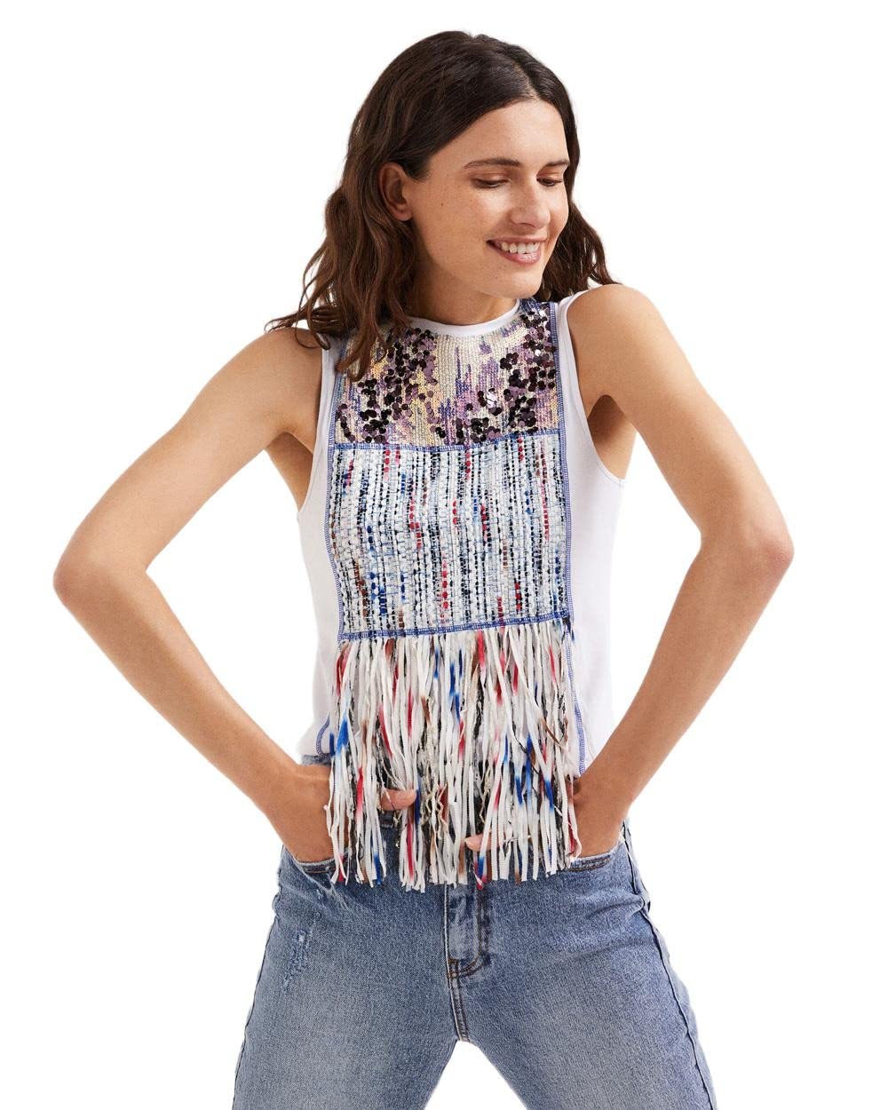 Desigual Women's Graphic Print Short Sleeve T-Shirt - Soft Cotton Casual Tee for Everyday Wear, Street Style & Summer Outfits