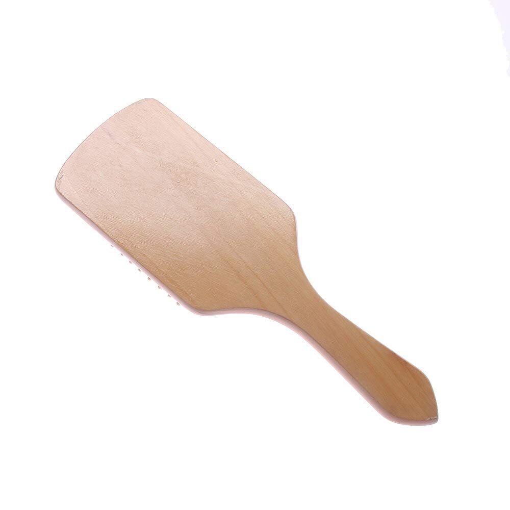 Ghelonadi Wooden Hair Comb for Hair Growth & Scalp Massage - Natural Detangler Paddle Brush for Women & Men (Brown, 1 Pack) | Perfect for Daily Hair Care, Styling, and Relaxing Scalp Massage