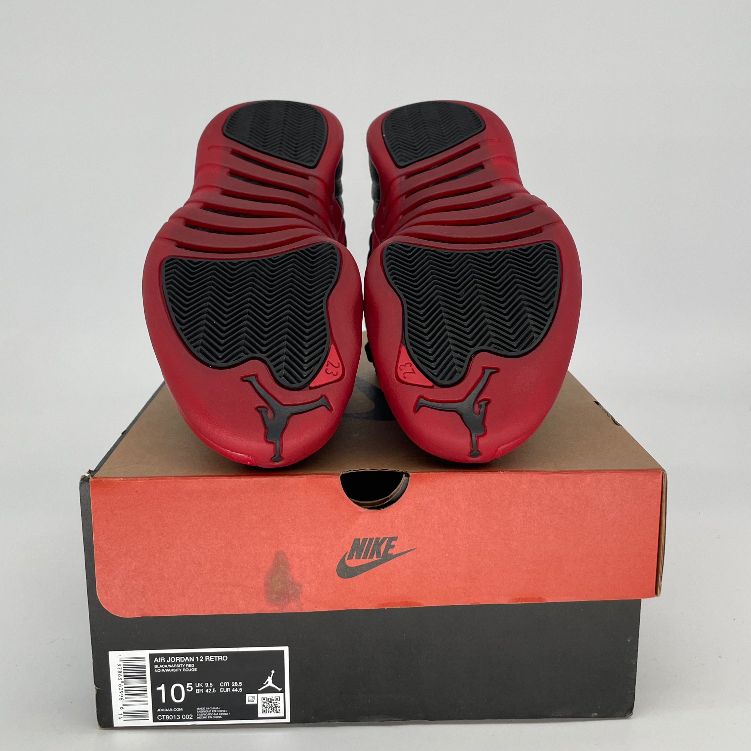 Original Air Jordan 12 Retro 'Flu Game' Basketball Shoes - Men's Size 10.5/Women's 12 (CT8013-002) - Perfect for Game Day & Streetwear Fashion