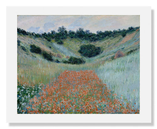 Claude Monet Poppy Field in a Hollow near Giverny - Famous Impressionist Art Print for Home & Office Decor