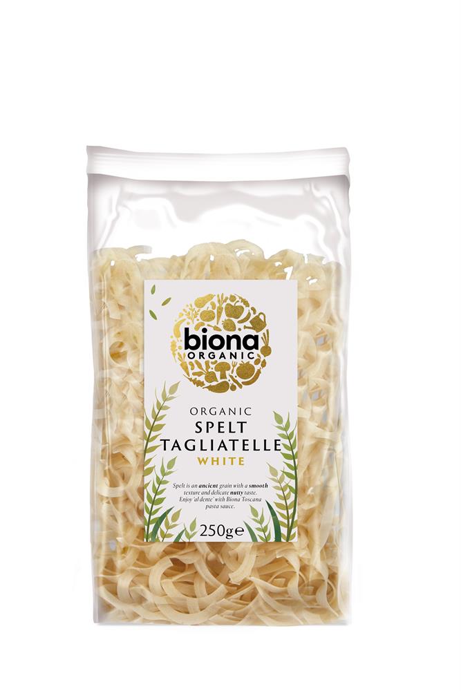 Biona Organic Spelt White Tagliatelle Pasta - 250g | Premium Italian-Style Noodles for Healthy Meals & Gourmet Cooking