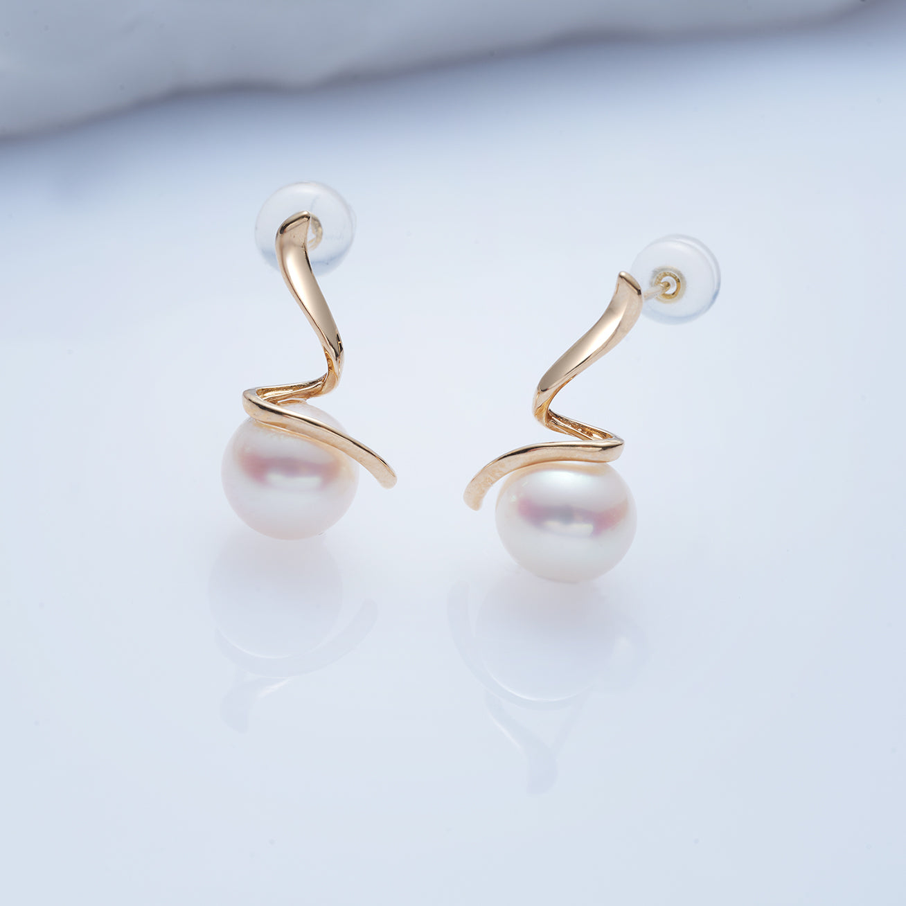 18K Solid Gold Freshwater Pearl Earrings for Women - Elegant Stud or Dangle Pearl Jewelry Gift - Perfect for Weddings, Parties & Special Occasions