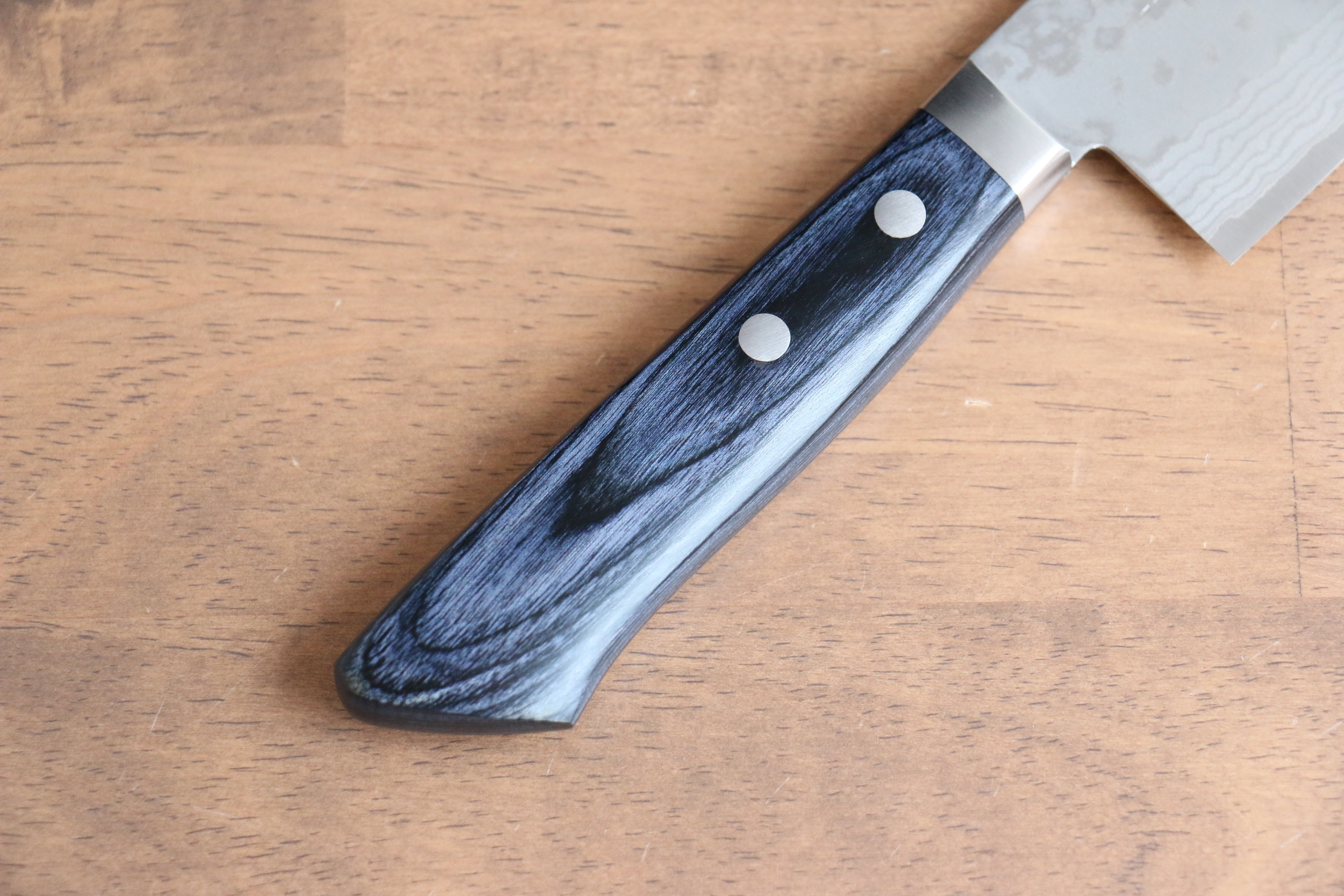Premium Kunihira Sairyu VG10 Damascus Usuba Chef Knife 165mm - Navy Blue Pakkawood Handle - Japanese Kitchen Knife for Slicing Vegetables & Sushi - Professional Grade Damascus Steel Blade with Super Sharp Edge