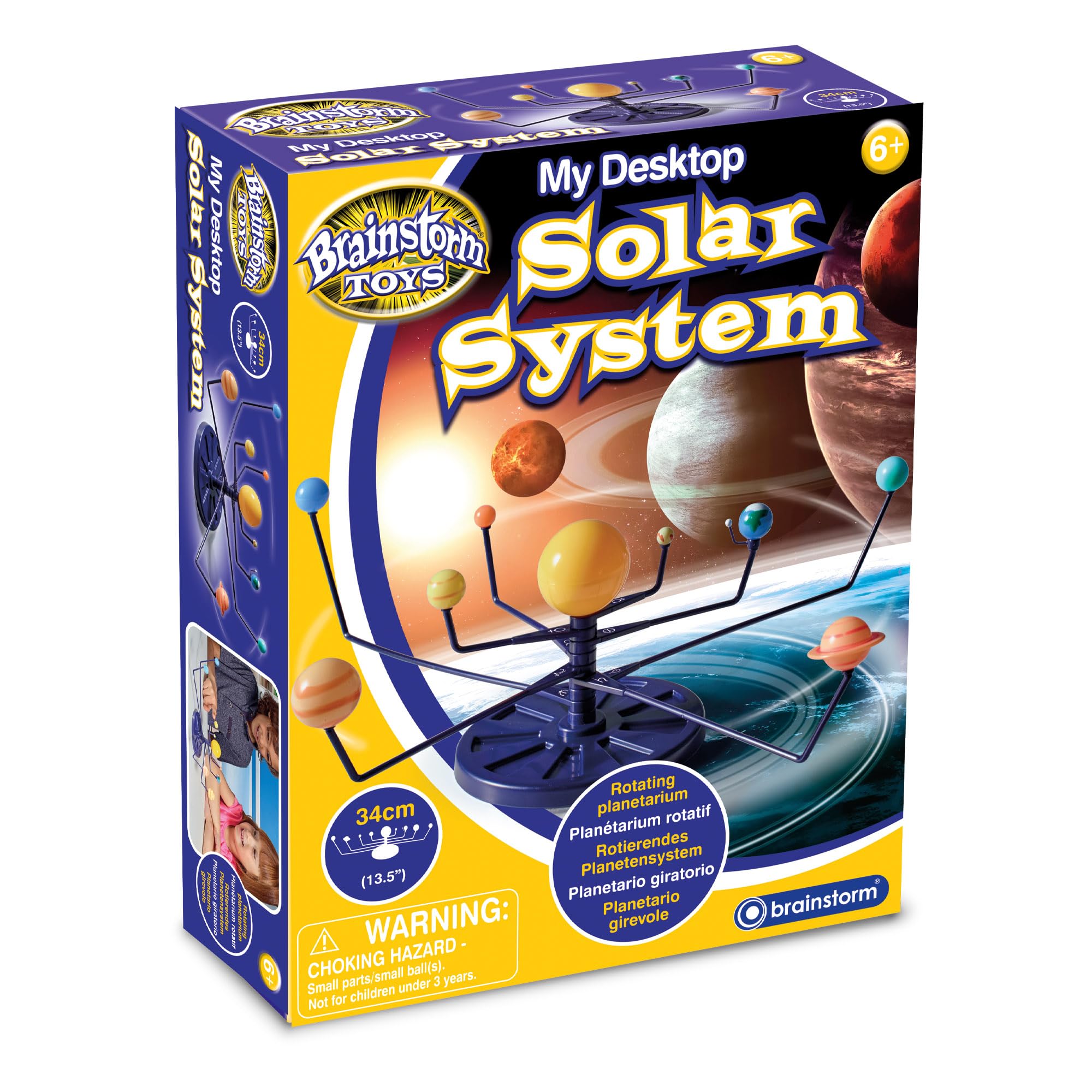 Brainstorm TOYS E2052 Desktop Solar System - 3D Model Kit for Kids & Adults, Multicolor Educational Science Toy | Perfect for Home, School & Office Decor