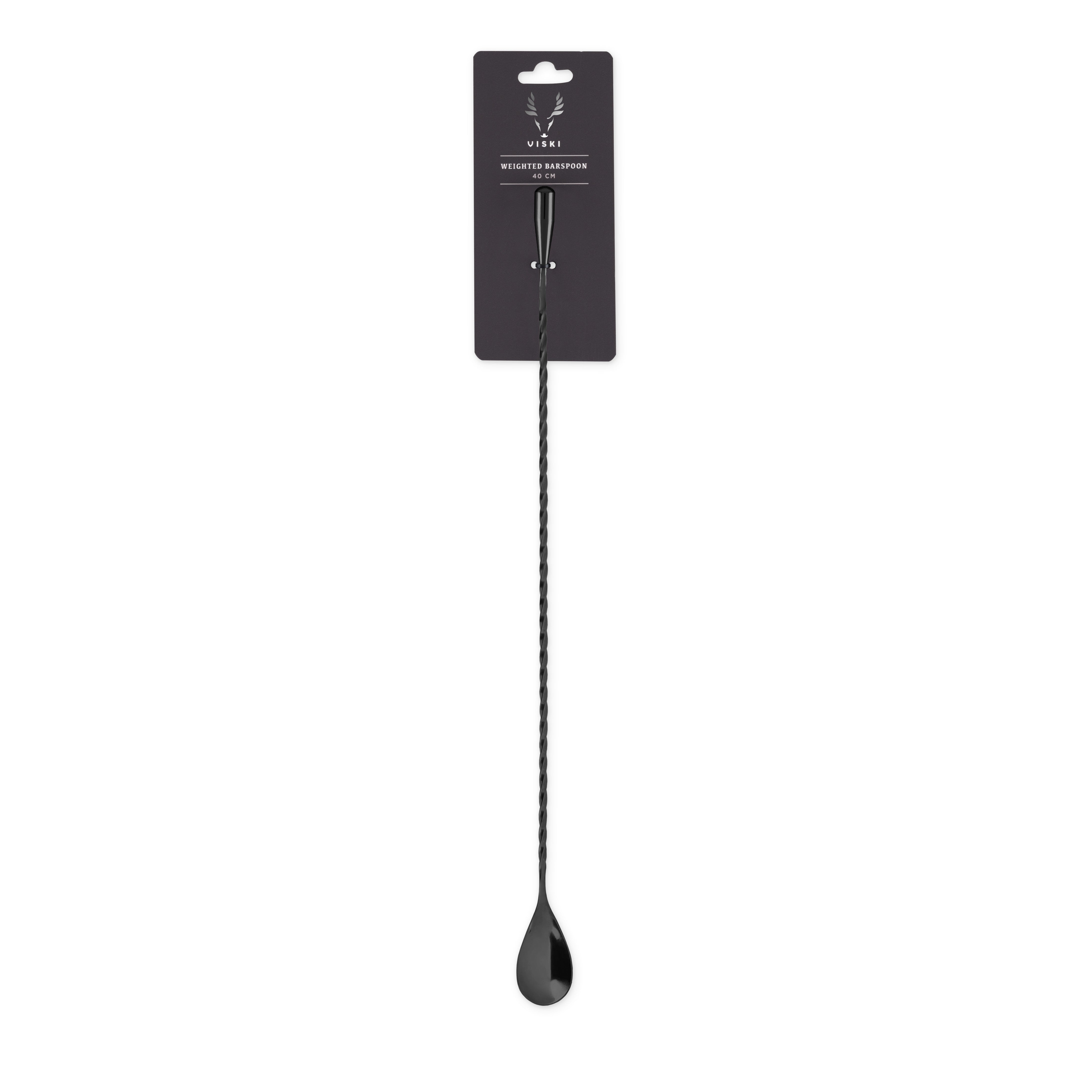 Warren 40cm Weighted Bar Spoon - Premium Stainless Steel Cocktail Mixing Tool for Bartenders & Home Use - Perfect for Mixing, Stirring & Layering Drinks