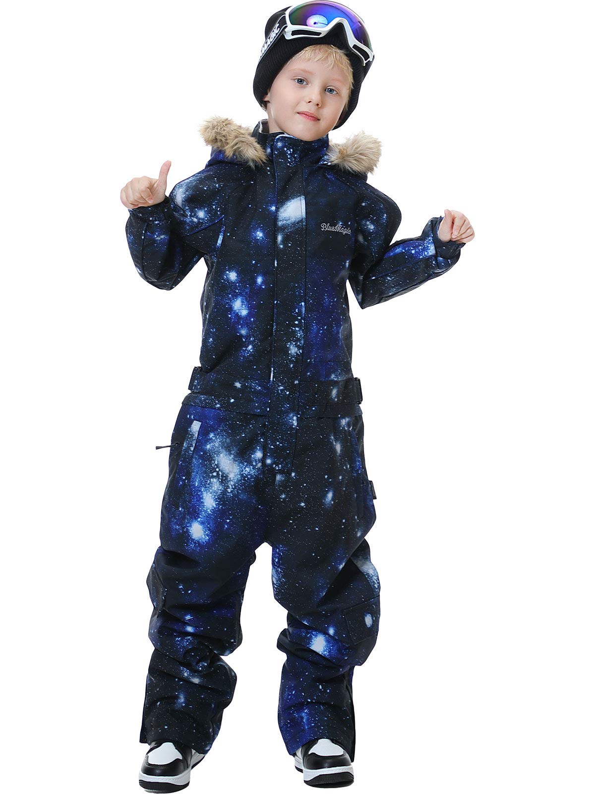 Kids Waterproof Snowsuit - Winter One-Piece Ski Suit with Jacket for Boys & Girls | Warm Snowboarding, Outdoor Play & Cold Weather Protection