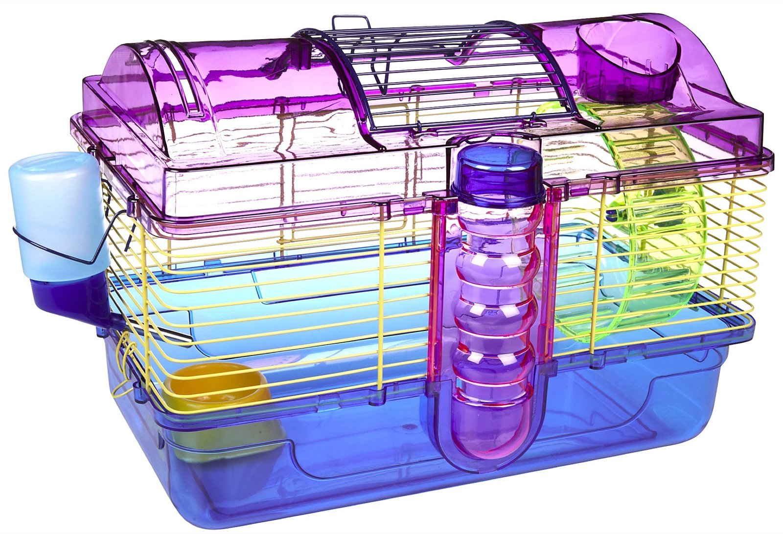 Penn-Plax Here at Home - Small Animal Cage for Hamsters, Guinea Pigs & Mice | Indoor Pet Habitat with Durable Metal Frame & Plastic Base | Perfect for Bedroom, Living Room or Kids Play Area