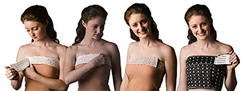 Double Compression Breast Bands - White Lace Post-Surgery Support Bra for Women | Comfortable Recovery Garment After Mastectomy, Lumpectomy & Breast Augmentation | Perfect for Daily Wear & Night Use