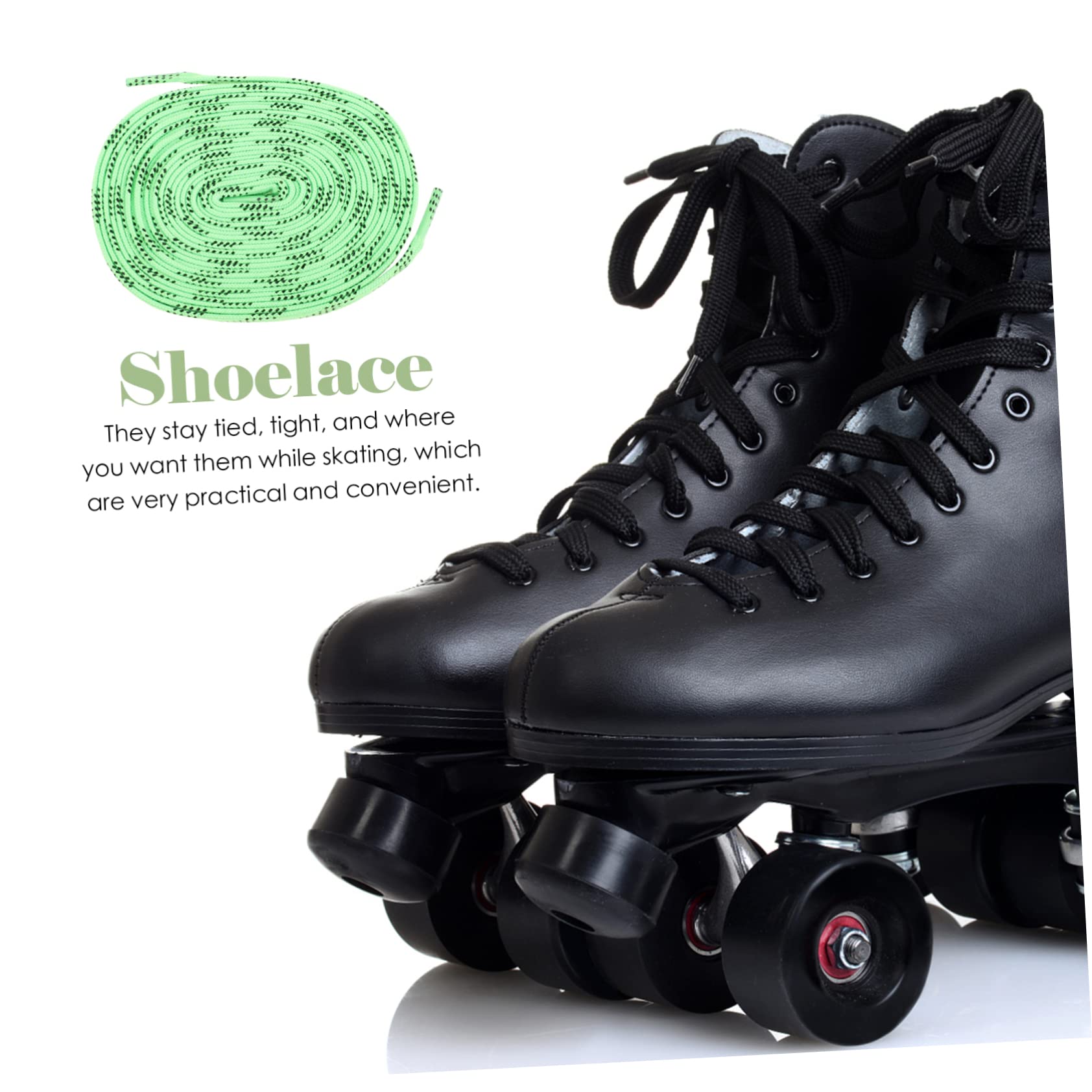 BESPORTBLE Hockey Shoelaces - 1 Pair Durable Sneaker Laces for Sports Shoes | Non-Slip Cool Design | Perfect for Hockey, Running & Athletic Shoes - Enhance Performance & Style