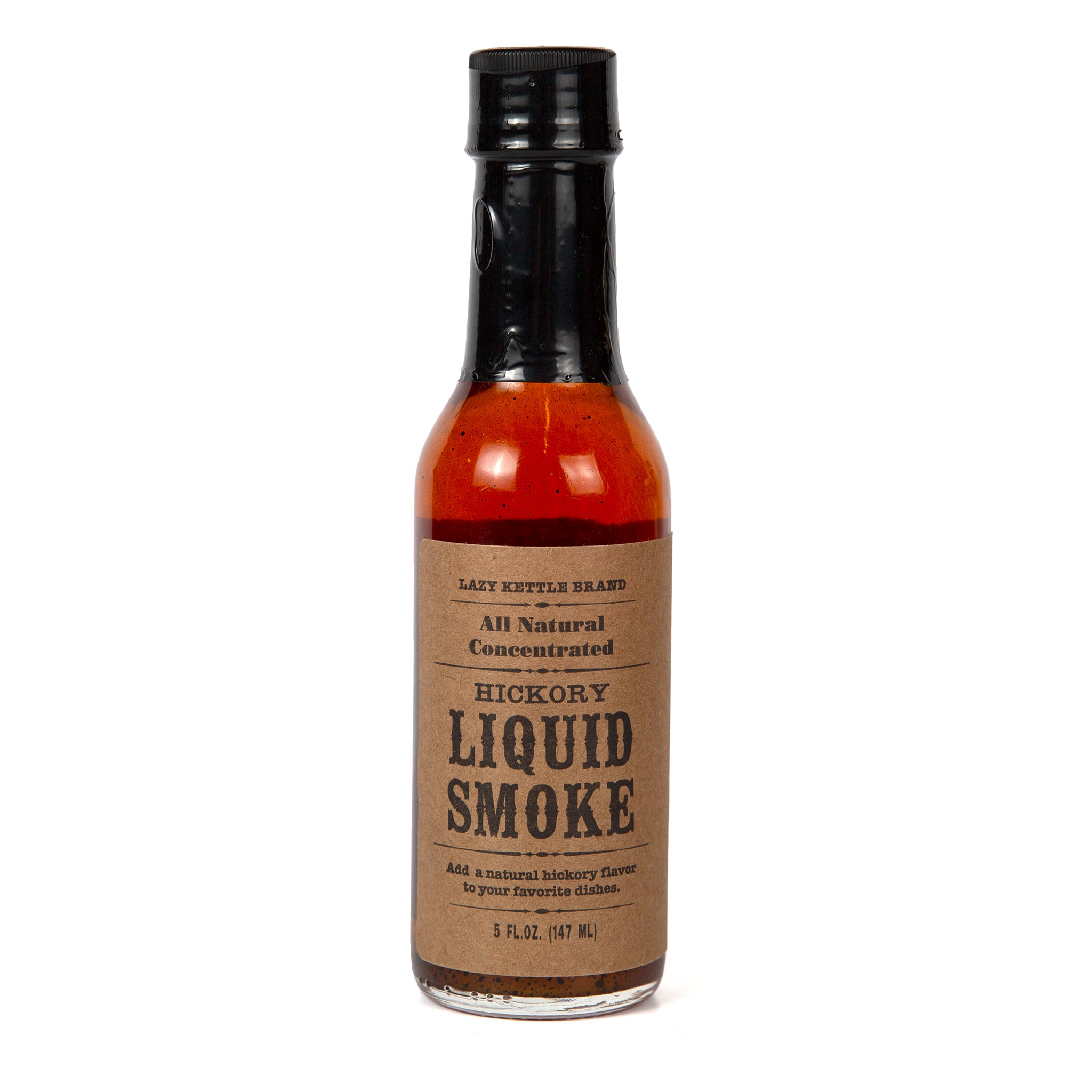 Lazy Kettle Liquid Smoke - Natural Hickory Flavor for BBQ, Grilling & Meat Seasoning | Perfect for Ribs, Pulled Pork & Homemade Sauces