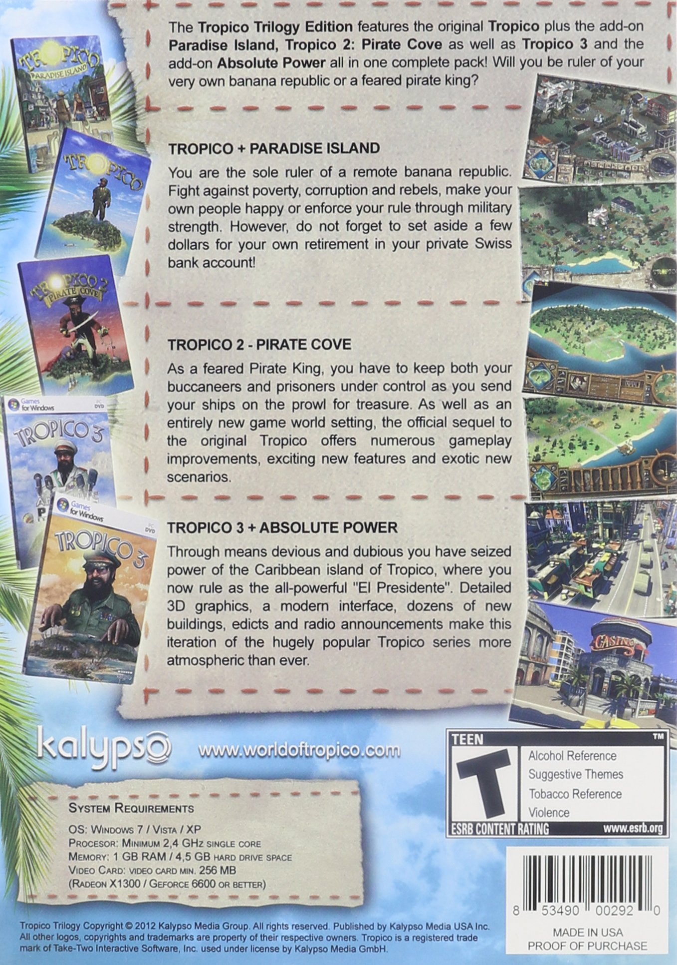 Tropico Trilogy - PC Game | Strategy Simulation & City Building Bundle | Perfect for Fans of Political Satire & Management Games