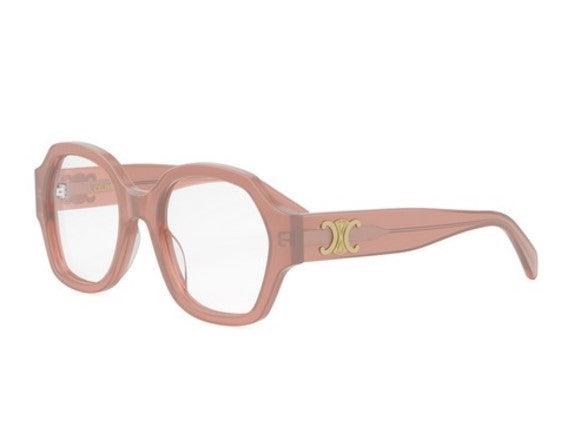 Celine TRIOMPHE CL50134I 074 Pink Geometric Women's Eyeglasses - Stylish Designer Frames for Women, UV Protection, Lightweight & Comfortable - Perfect for Work, Reading, and Fashion Accessories