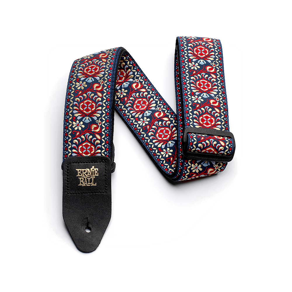 Ernie Ball Royal Bloom Jacquard Guitar Strap - Premium Adjustable Strap for Electric & Acoustic Guitars - Perfect for Live Performances & Studio Sessions