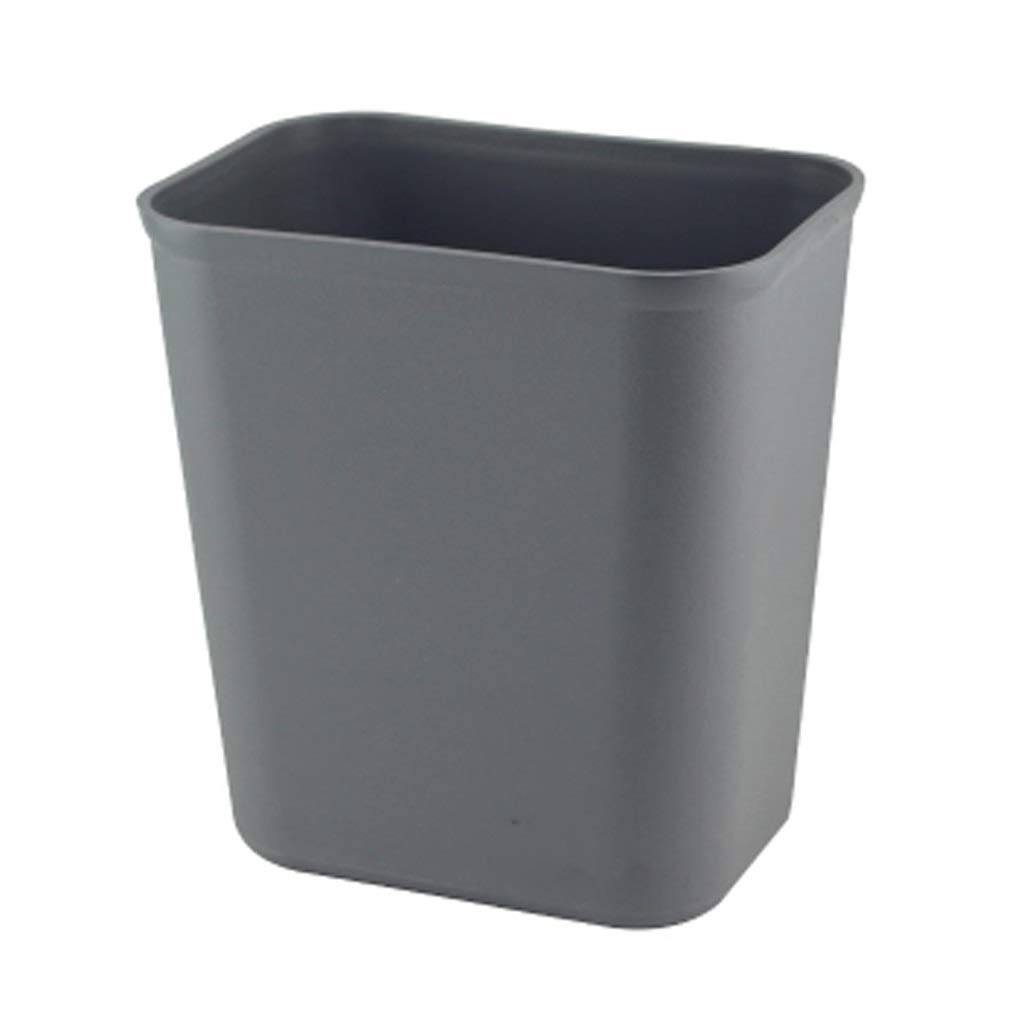 Square Plastic Trash Can - 15L Small Waste Basket for Living Room, Bedroom, Kitchen & Bathroom | Durable Garbage Bin in Black or Gray | Perfect for Home, Office & Dorm Organization