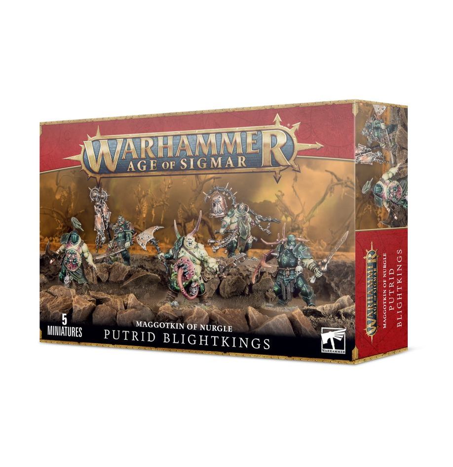 Age of Sigmar Maggotkin of Nurgle: Putrid Blightkings - Warhammer Fantasy Battle Miniatures for Tabletop Gaming & Collecting