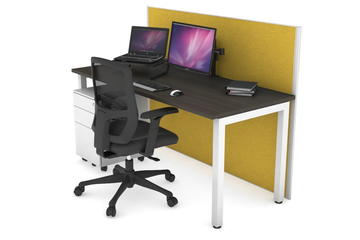 Horizon Quadro Square Legs Office Desk - 1400L x 700W Modern Workstation for Home & Office - Perfect for Remote Work, Study & Conference Rooms