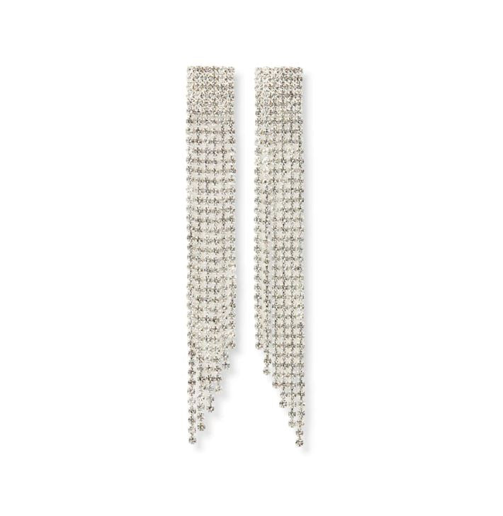 NYC Waterfall Earrings - Elegant Clear Crystal Drop Earrings for Women | Perfect for Weddings, Parties & Evening Events