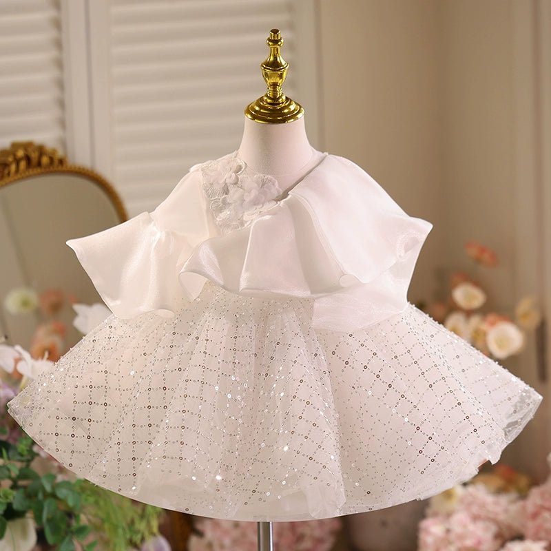 **Puffy Princess Dress for Girls - Elegant Flower Girl & Birthday Party Gown | Perfect for Weddings, Pageants & Special Occasions**