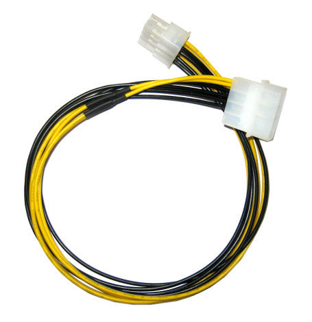 4 Pin Molex to 8 Pin ATX Power Adapter Cable - P4 Xeon CPU Power Supply Connector - Ideal for Server, Workstation & PC Builds