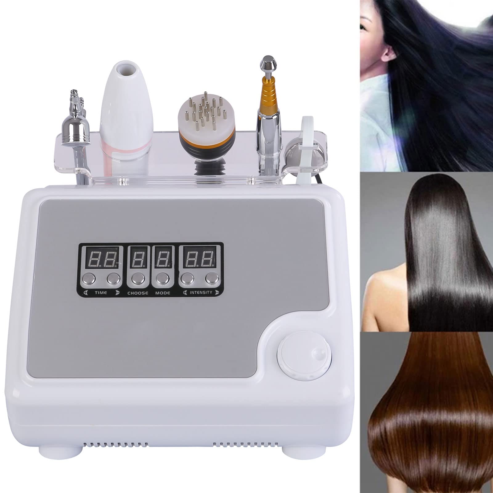 Professional Digital Microcurrent Scalp Massager - 110V Anti-Hair Loss Treatment Device with Spray Gun & Scalp Analyzer | Salon & Home Use for Hair Growth & Scalp Care