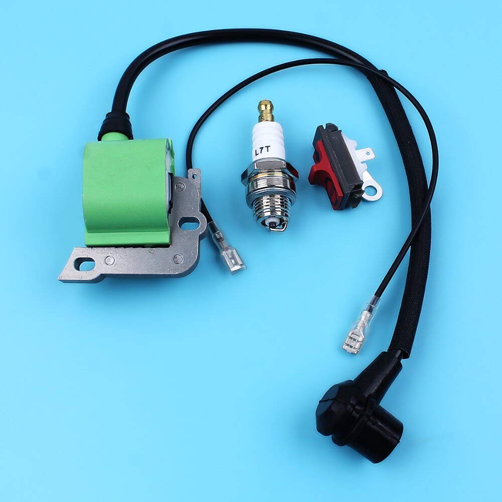 Husqvarna Chainsaw Ignition Coil & Kill Stop Switch Spark Plug - Compatible with 50 51 55 61 254 257 261 262 266 268 272 Models - Perfect for Chainsaw Maintenance & Engine Repair