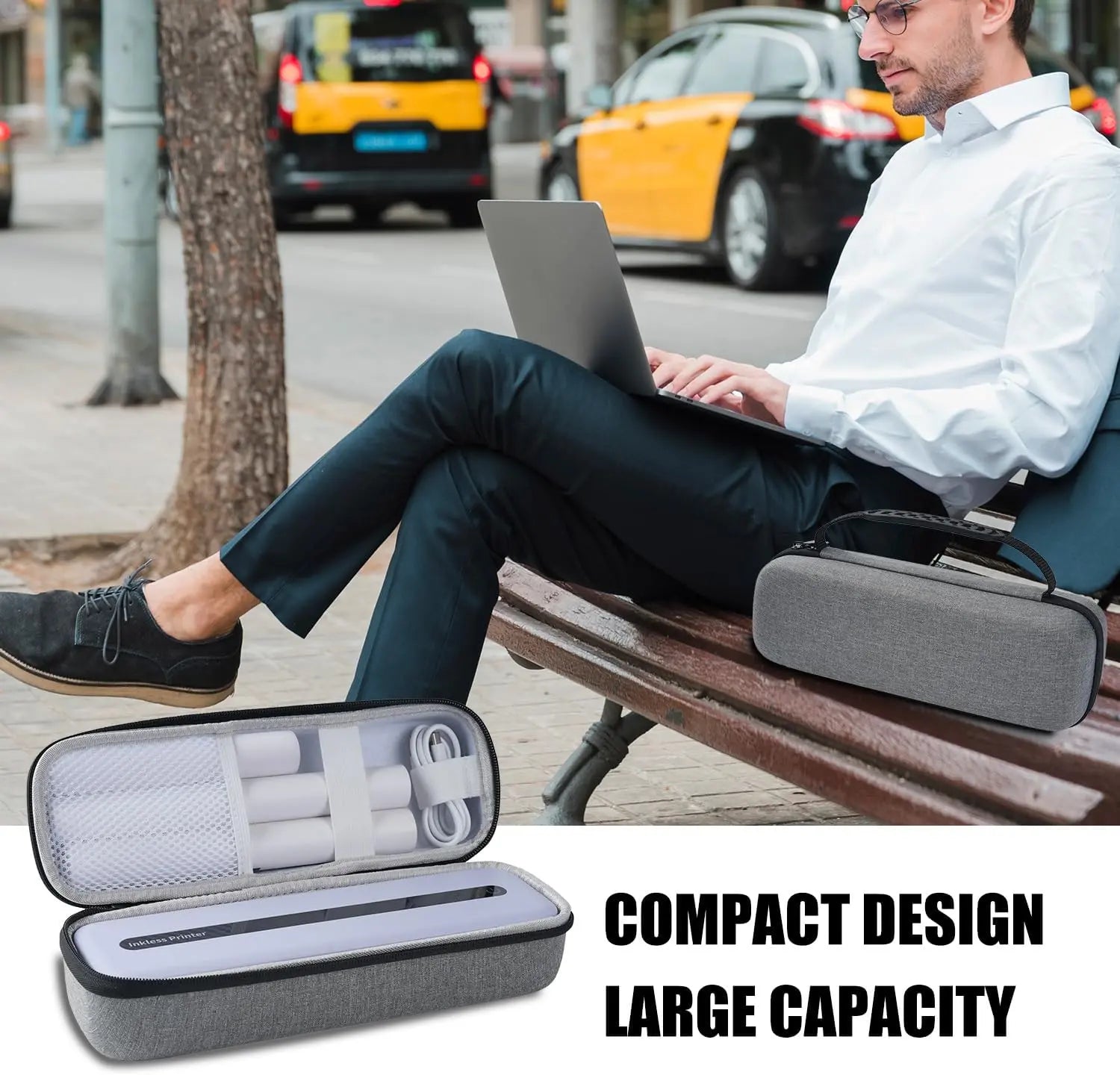 Phomemo M832 / M834 Portable Printer Storage Bag - Waterproof & Dustproof Carrying Case for Mini Label Printers - Perfect for Travel, Office, and Home Organization