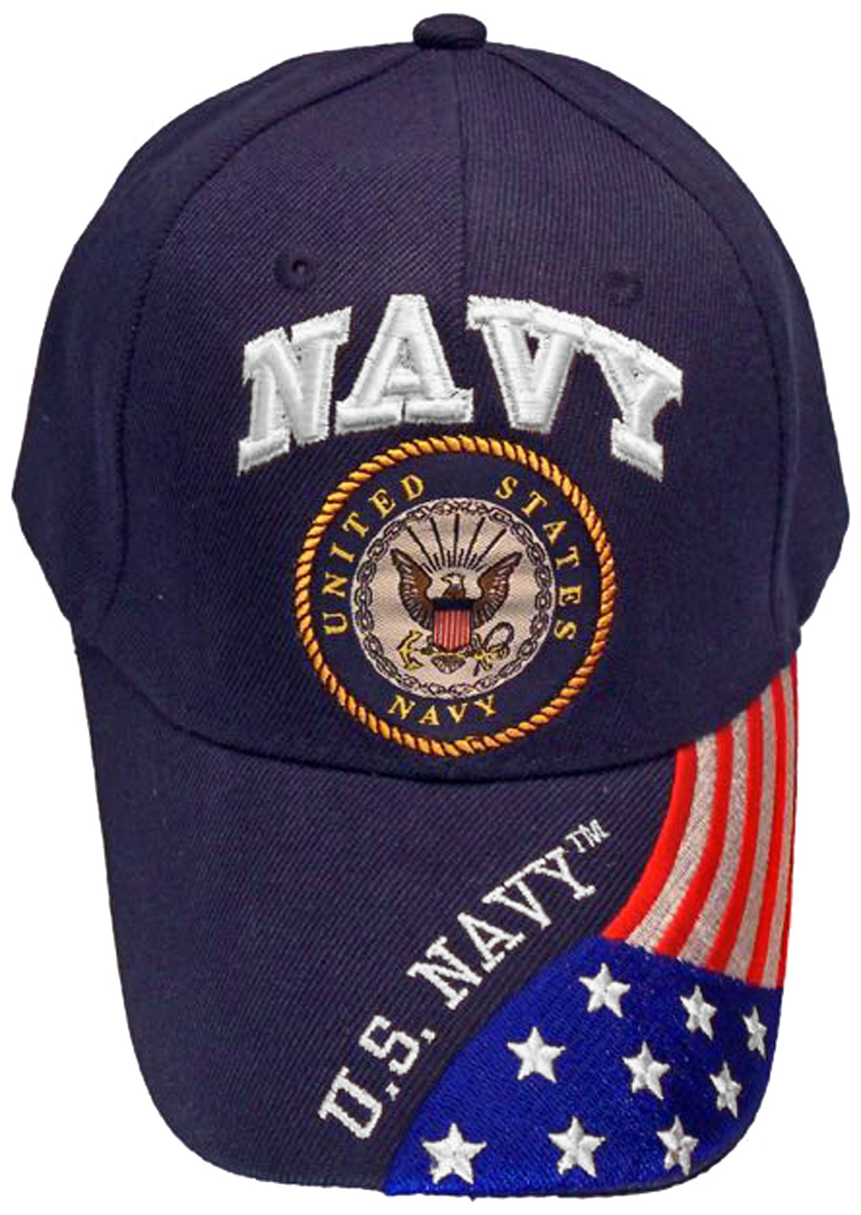 **U.S. Navy Veteran Baseball Cap - Adjustable Military Hat for Men with Flag Bill - Perfect for Veterans, Patriotic Events & Outdoor Activities**
