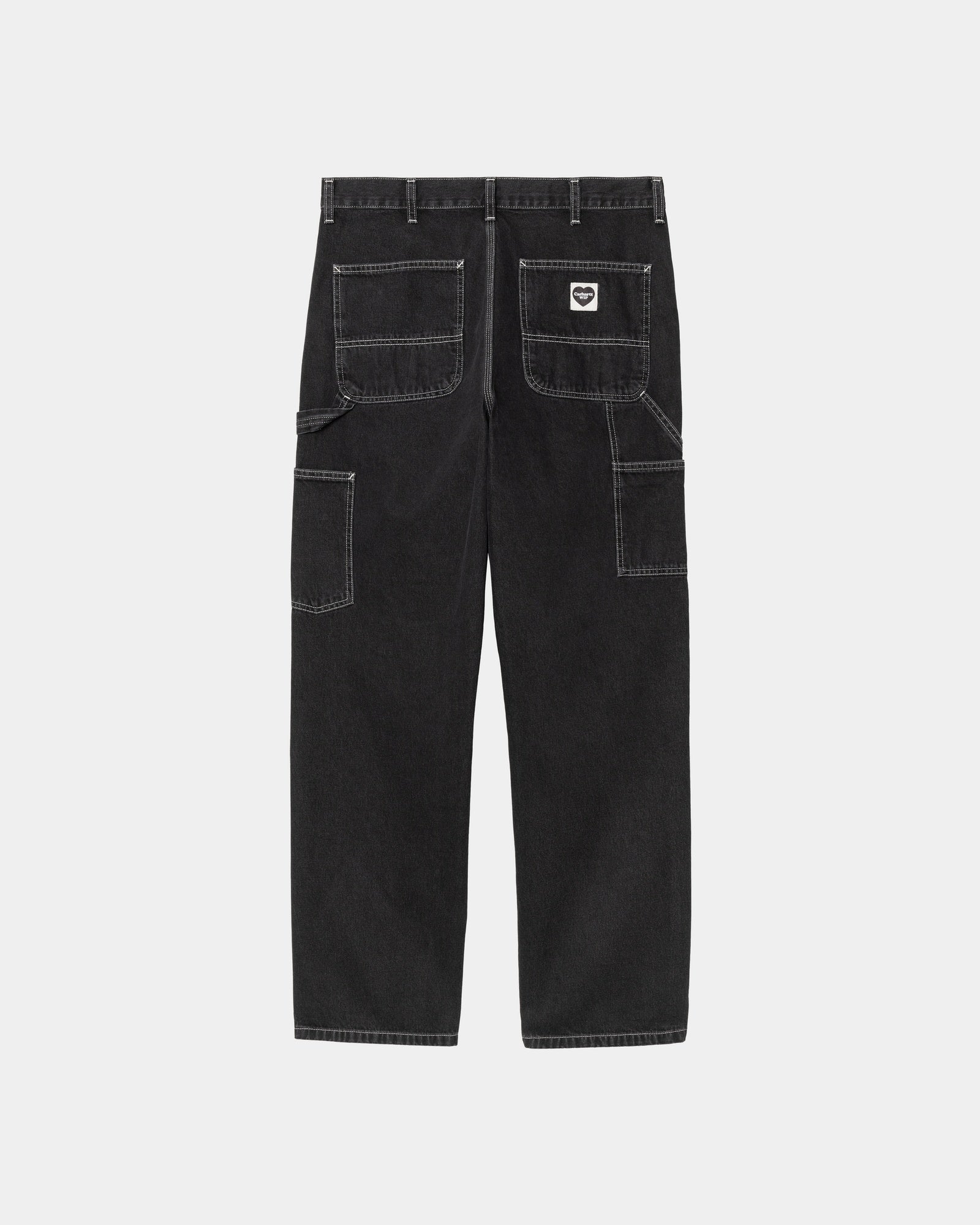 Single Knee Heart Label Pant Norco Denim | Black Stone Washed Jeans for Women - Perfect for Casual Wear & Street Style Outfits