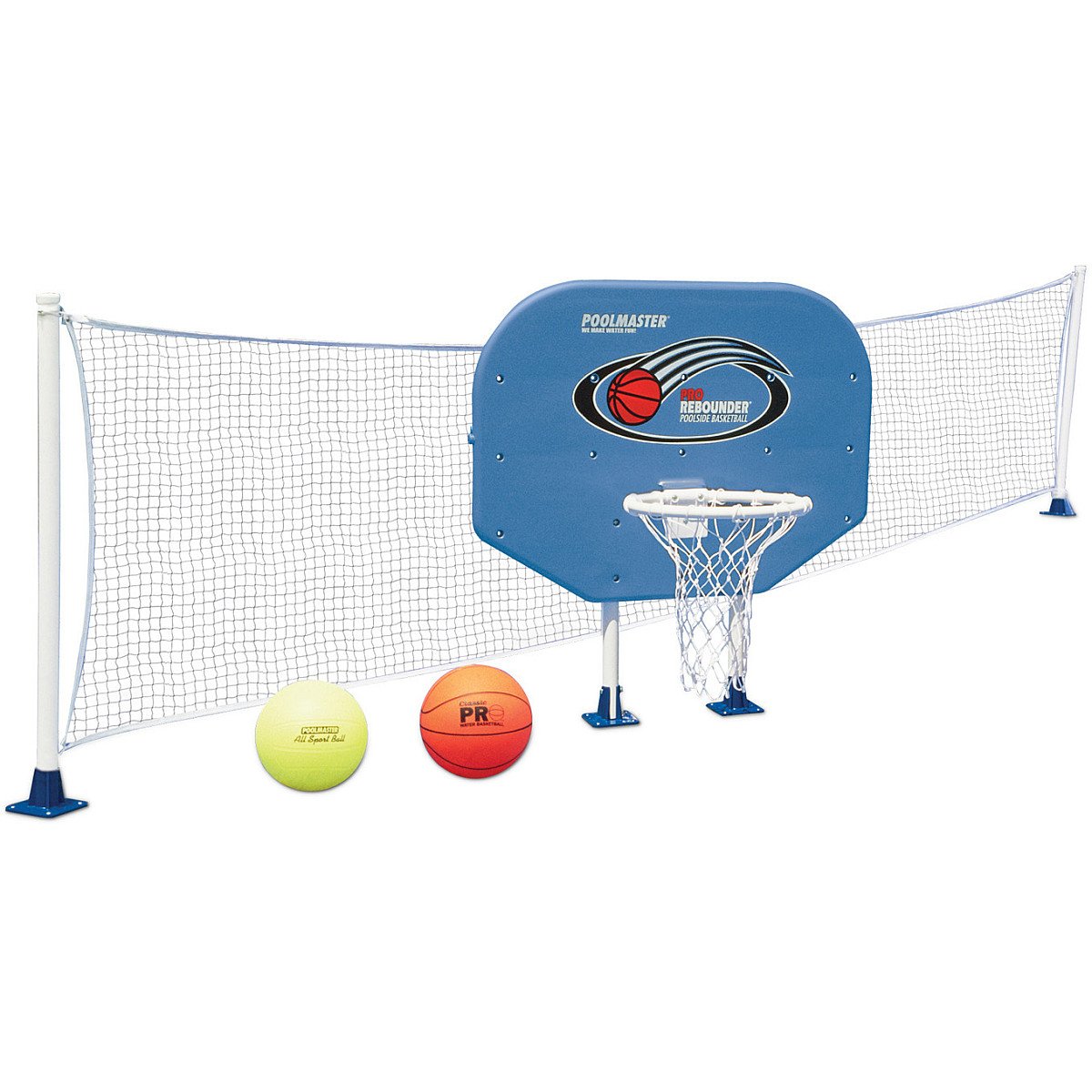 Poolmaster Above Ground Pool Basketball & Volleyball Combo Set - Durable Inflatable Pool Games for Adults & Kids - Perfect for Backyard Swimming Pool Parties, Summer Fun & Family Water Activities