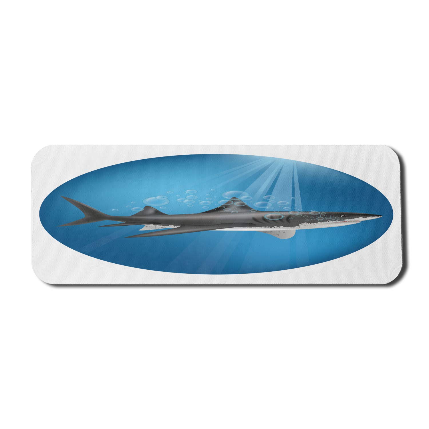 Ambesonne Shark Themed Gaming Mouse Pad - Non-Slip Rubber Base, Large 31
