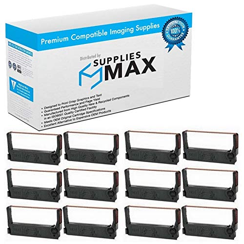 NCR 2170/2190/7161/7445 Compatible Printer Ribbons - Black/Red (12 Pack) - 9410-0160BR_12PK - Ideal for Retail POS Systems & Cash Registers