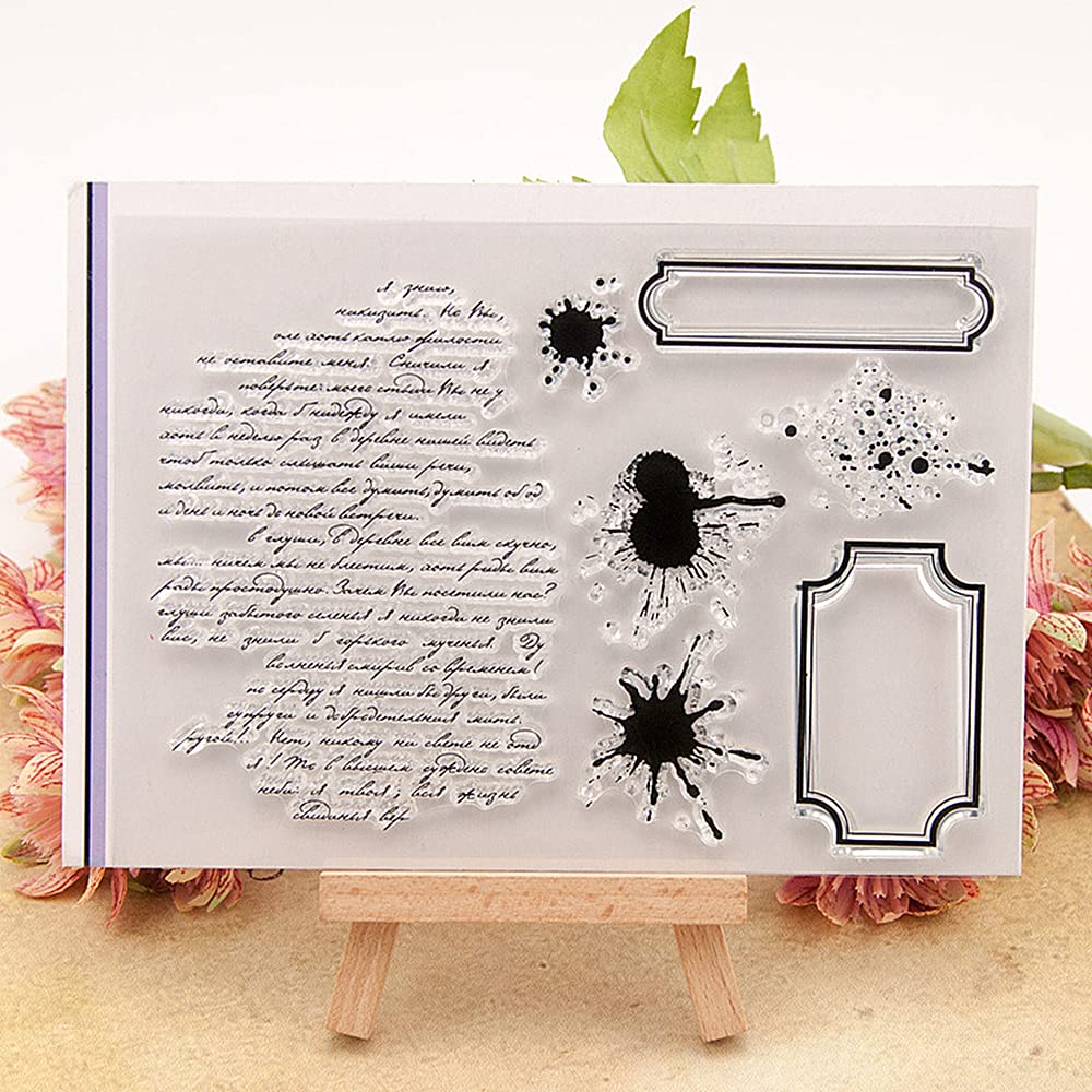 Vintage English Words Clear Stamps for Card Making, Scrapbooking, DIY Crafts - Transparent Silicone Stamps for Embossing, Ink Marking, Album Decor - Perfect for Greeting Cards, Journals, and Handmade Gifts