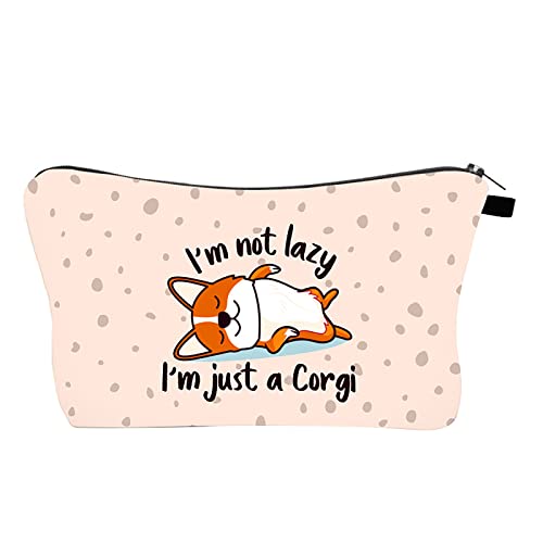 Funny Corgi Dog Makeup Bag - Waterproof Travel Cosmetic Organizer for Women, Multifunctional Toiletry Pouch & Handbag Storage - Perfect for Travel, Gym, and Daily Essentials