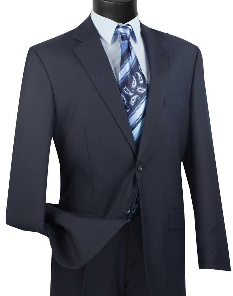 Executive 2 Piece Regular Fit Navy Blue Suit for Men - Perfect for Business Meetings, Weddings & Formal Occasions