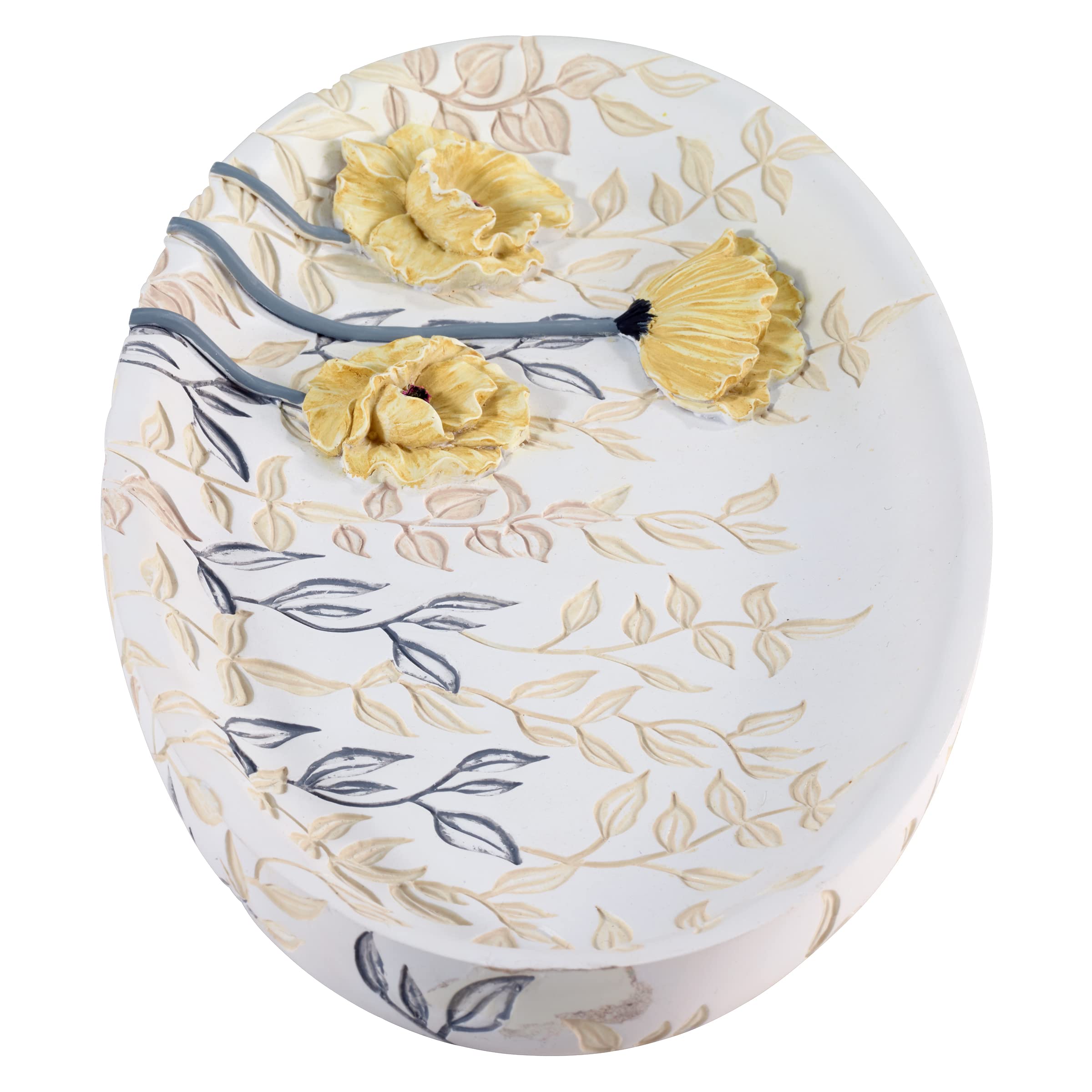 Avanti Linens Vanity Tray - Multipurpose Countertop Organizer for Jewelry & Cosmetics | Chic Bathroom Decor Accessory | Marielle Collection in Yellow | Perfect for Vanity Table, Dresser Top & Bathroom Counter Organization