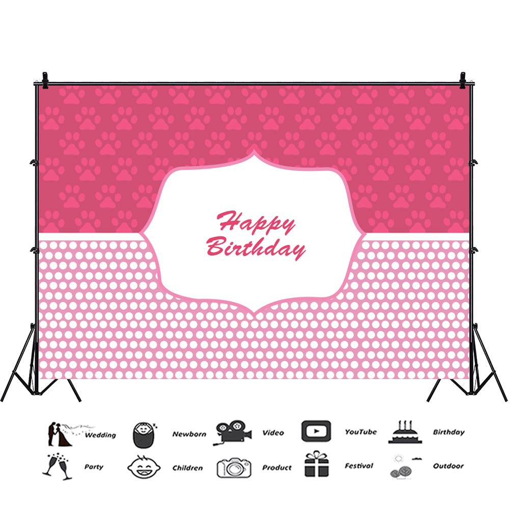 Yeele 5x3ft Happy Birthday Photography Backdrop - Vinyl Studio Background for Kids Birthday Party, Pet Photo Shoot, Boy & Girl Celebration Decorations | Perfect for Photo Booth, Studio Props, and Party Decor