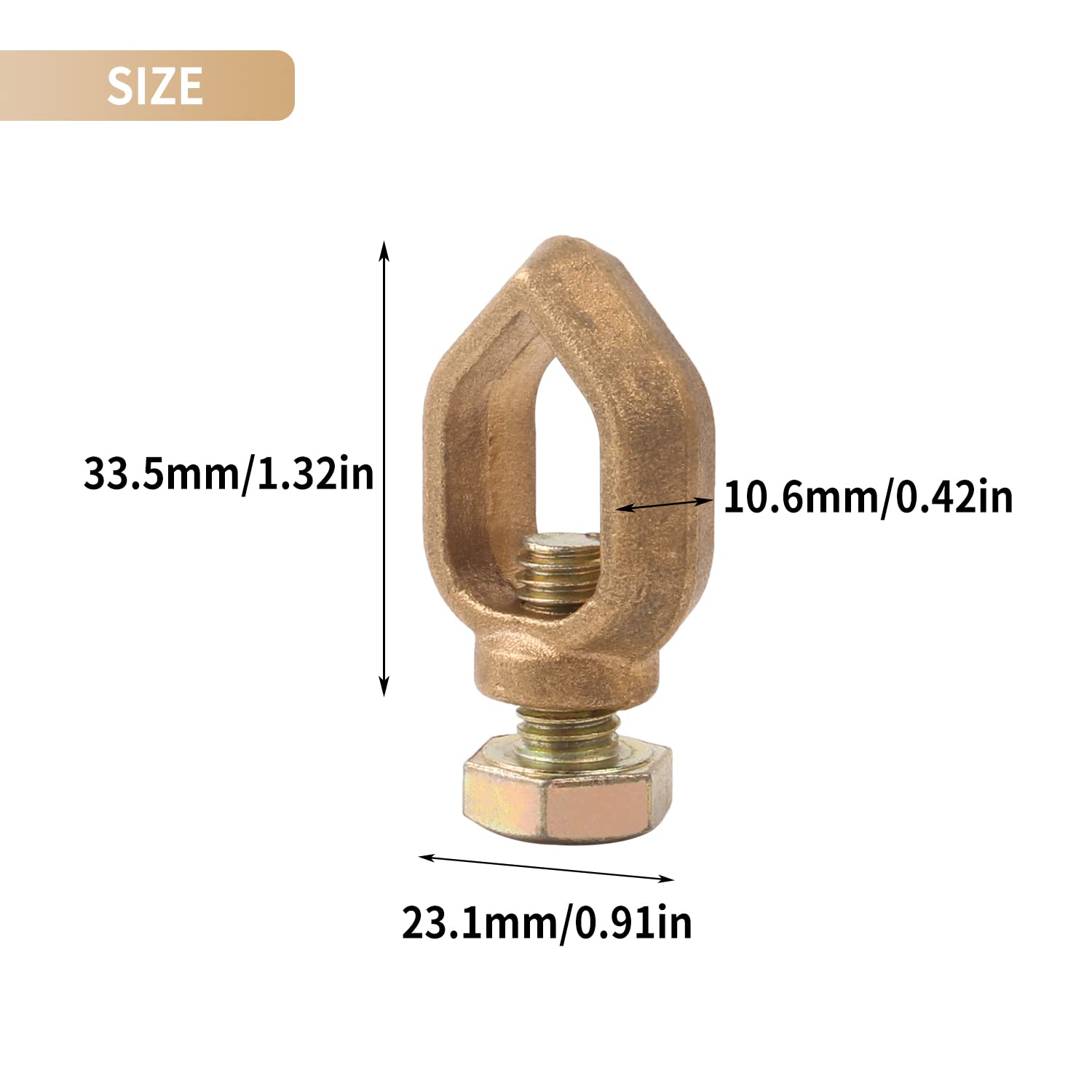 2PCS 1/2-Inch Direct Burial Copper Ground Rod Clamps for Electrical Grounding - Heavy Duty 1/2
