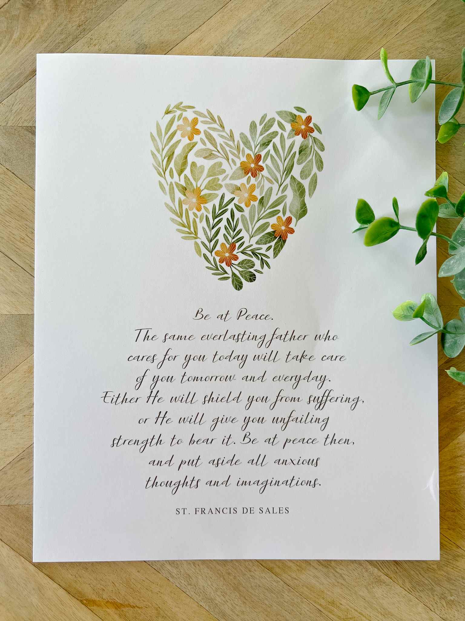 Be At Peace Print - Inspirational Wall Art for Home Decor, Office & Meditation Space - Perfect for Living Room, Bedroom & Yoga Studio