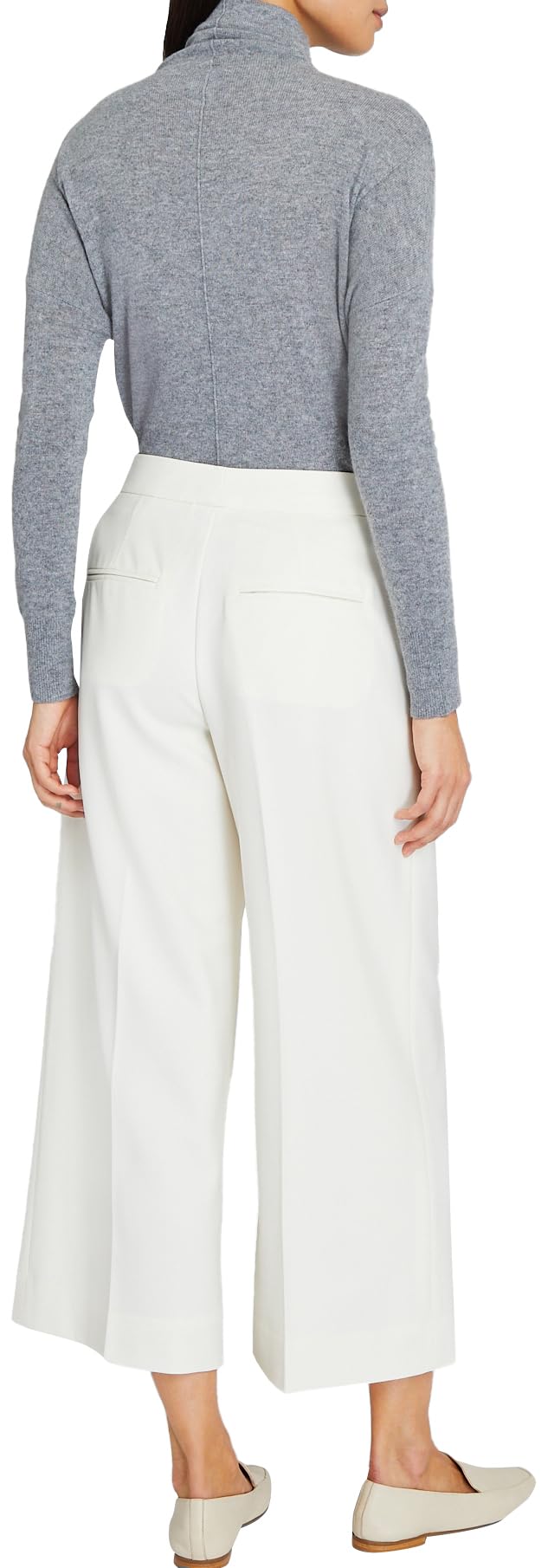 Club Monaco Women's Wide Leg Borrem Pants - High Waisted Linen Blend Trousers for Casual & Office Wear | Summer Comfort Stretch Fabric | Perfect for Business Casual, Travel & Weekend Outings