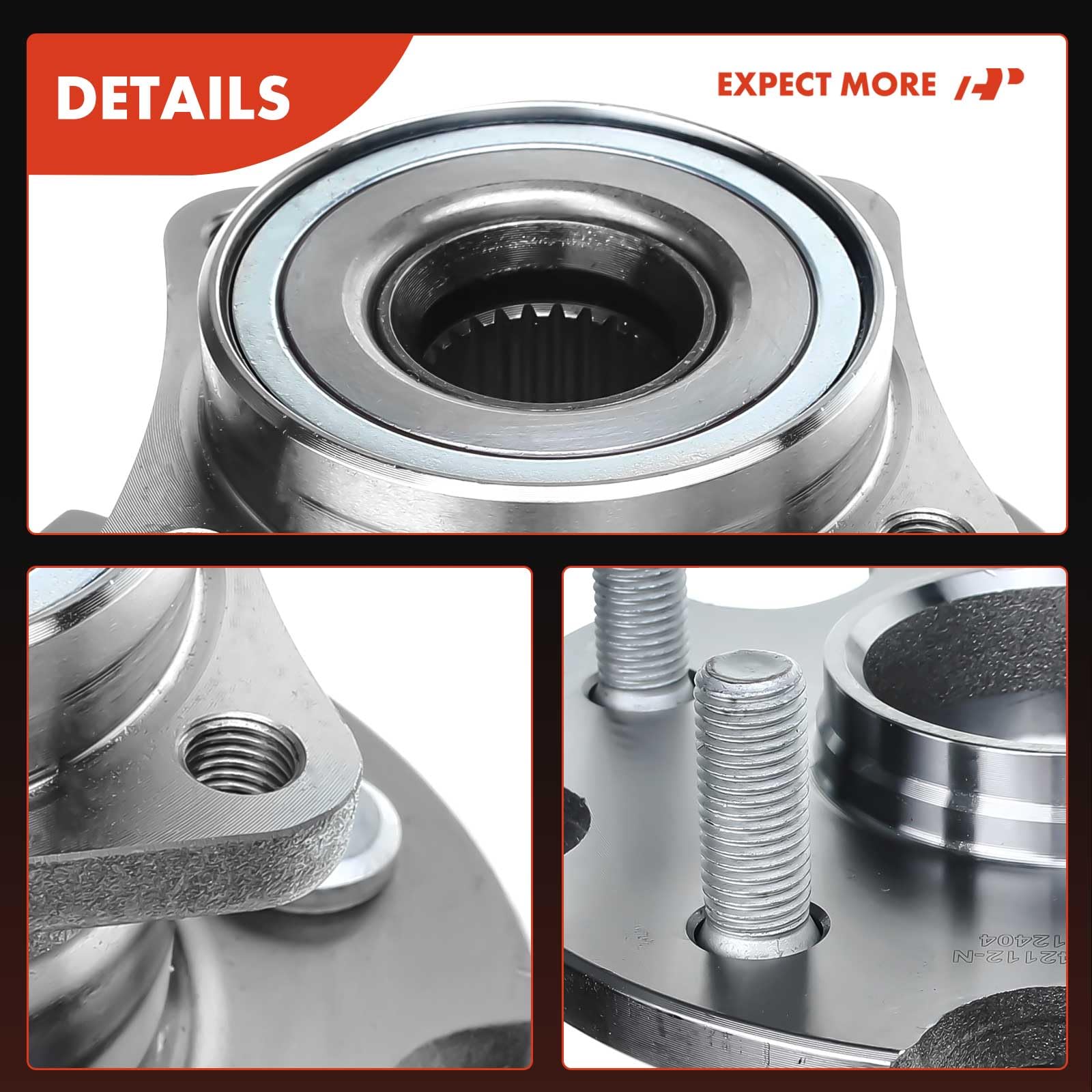 Premium 2-Pack Rear Wheel Bearing & Hub Assembly - 5-Lug Fit for 2009-2013 Toyota Matrix & 2009-2010 Pontiac Vibe (AWD Models Only) - Durable Replacement for Smooth & Quiet Driving, Perfect for City Commutes & Road Trips
