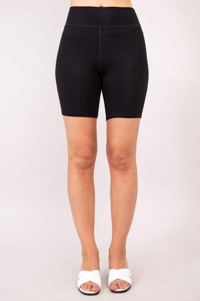 Hallie Women's Bamboo Shorts - Soft & Breathable Black Summer Shorts for Yoga, Running & Lounge Wear