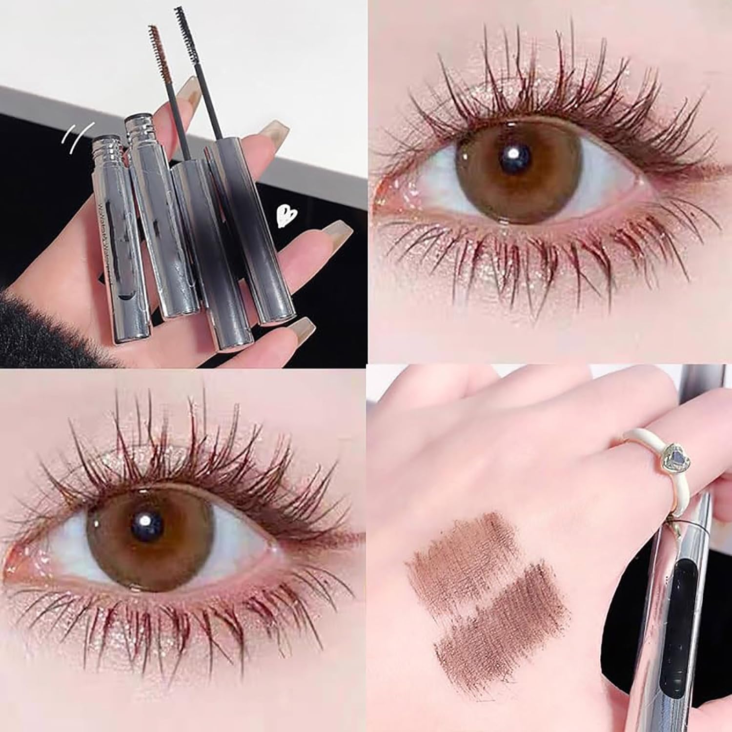 Judy 3D Curling Eyelash Mascara - Waterproof, Lengthening & Volumizing Iron Brush Mascara for Natural Look | Long Lasting Bristle-Free Formula (1PC) | Perfect for Daily Wear, Night Out & Special Occasions